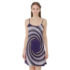 Fractal Strings Pattern Texture Satin Night Slip