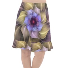 Fractal Flower Petals Colorful Fishtail Chiffon Skirt by Pakrebo