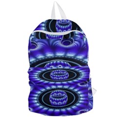 Fractal Blue Sphere 3d Pattern Foldable Lightweight Backpack by Pakrebo