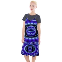 Fractal Blue Sphere 3d Pattern Camis Fishtail Dress