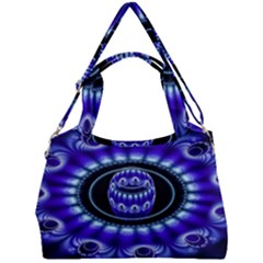 Fractal Blue Sphere 3d Pattern Double Compartment Shoulder Bag by Pakrebo