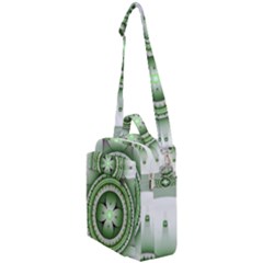 Fractal Mandala Green Purple Crossbody Day Bag