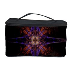 Fractal Cross Blue Geometric Cosmetic Storage