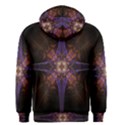 Fractal Cross Blue Geometric Men s Zipper Hoodie View2