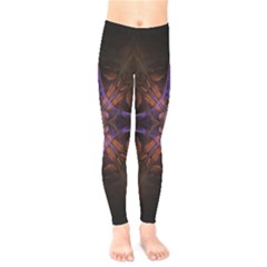 Fractal Cross Blue Geometric Kids  Legging