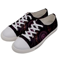 Fractal Gears Steampunk Gearwheel Women s Low Top Canvas Sneakers by Pakrebo