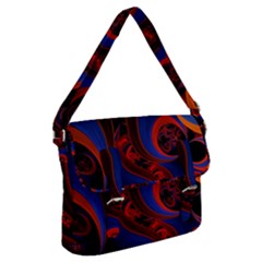 Fractal Abstract Pattern Circles Buckle Messenger Bag by Pakrebo