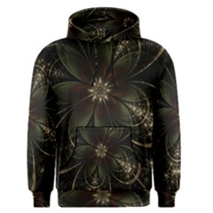 Fractal Gold Green Flower Bloom Men s Pullover Hoodie