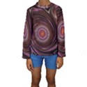 Fractal Waves Pattern Design Kids  Long Sleeve Swimwear View1