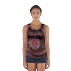 Fractal Waves Pattern Design Sport Tank Top  by Pakrebo