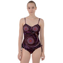 Fractal Waves Pattern Design Sweetheart Tankini Set by Pakrebo