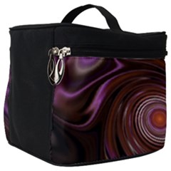 Fractal Waves Pattern Design Make Up Travel Bag (big) by Pakrebo