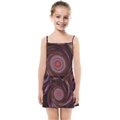 Fractal Waves Pattern Design Kids  Summer Sun Dress