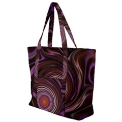 Fractal Waves Pattern Design Zip Up Canvas Bag by Pakrebo