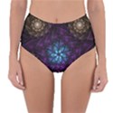 Geometry Fractal Colorful Geometric Reversible High-Waist Bikini Bottoms View1