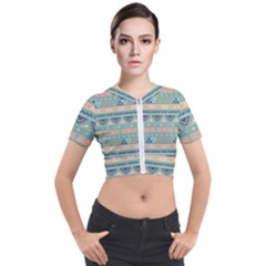 Tribal Short Sleeve Cropped Jacket