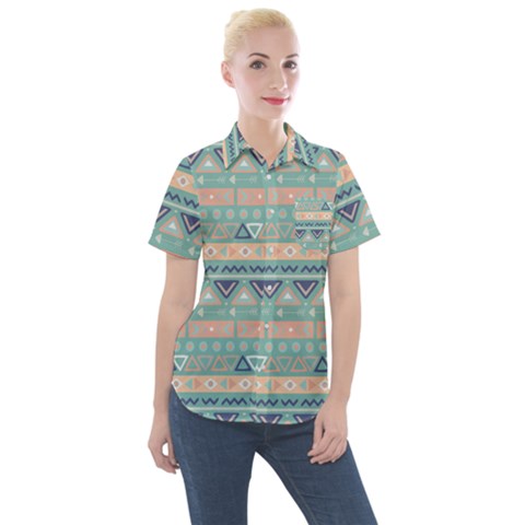 Tribal Women s Short Sleeve Pocket Shirt by Sobalvarro