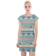 Tribal Cap Sleeve Bodycon Dress by Sobalvarro