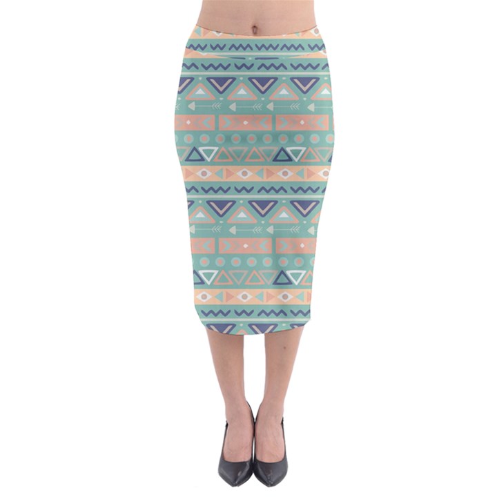 Tribal Midi Pencil Skirt