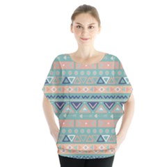 Tribal Batwing Chiffon Blouse