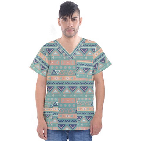 Tribal Men s V-neck Scrub Top by Sobalvarro