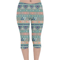 Tribal Velvet Capri Leggings 