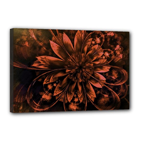 Fractal Painting Flower Texture Canvas 18  X 12  (stretched) by Pakrebo