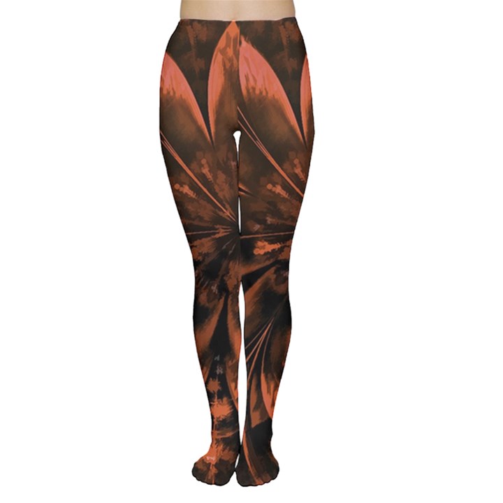 Fractal Painting Flower Texture Tights