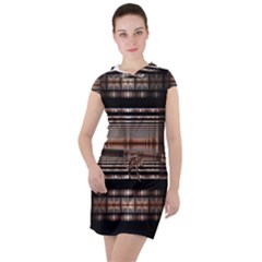 Fractal Fractal Art Design Geometry Drawstring Hooded Dress