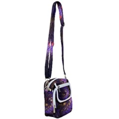 Fractal Purple Abstract Detail Shoulder Strap Belt Bag by Pakrebo