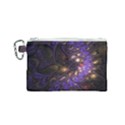 Fractal Purple Abstract Detail Canvas Cosmetic Bag (Small) View1