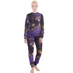 Fractal Purple Abstract Detail Women s Lounge Set