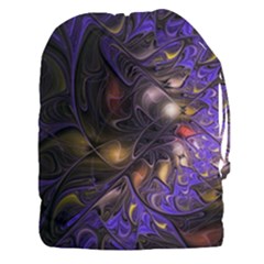 Fractal Purple Abstract Detail Drawstring Pouch (xxxl)