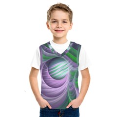 Purple Green Fractal Texture Kids  Sportswear by Pakrebo