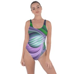 Purple Green Fractal Texture Bring Sexy Back Swimsuit by Pakrebo