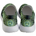 Fractal Green Gold Glowing Women s Lightweight Slip Ons View4