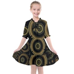 Fractal Fractal Art Fantasy Kids  All Frills Chiffon Dress