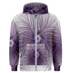 Purple Lavender Wisps White Men s Zipper Hoodie by Pakrebo