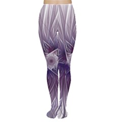 Purple Lavender Wisps White Tights by Pakrebo