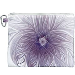 Purple Lavender Wisps White Canvas Cosmetic Bag (xxxl) by Pakrebo