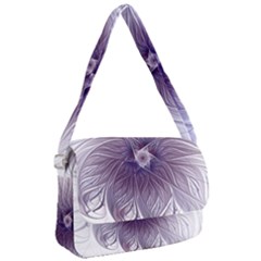 Purple Lavender Wisps White Courier Bag by Pakrebo