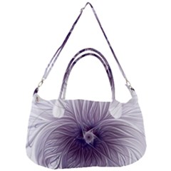 Purple Lavender Wisps White Removal Strap Handbag