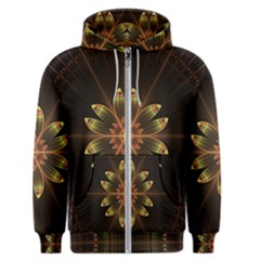 Fractal Floral Mandala Abstract Men s Zipper Hoodie by Pakrebo