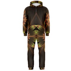 Fractal Floral Mandala Abstract Hooded Jumpsuit (men)  by Pakrebo