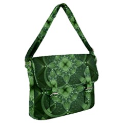 Fractal Green St Patrick S Day Buckle Messenger Bag by Pakrebo