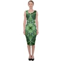 Fractal Green St Patrick S Day Sleeveless Pencil Dress View1