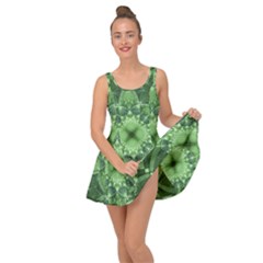 Fractal Green St Patrick S Day Inside Out Casual Dress by Pakrebo