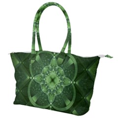 Fractal Green St Patrick S Day Canvas Shoulder Bag by Pakrebo