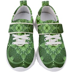 Fractal Green St Patrick S Day Kids  Velcro Strap Shoes by Pakrebo