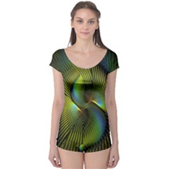 Fractal Abstract Design Fractal Art Boyleg Leotard  by Pakrebo